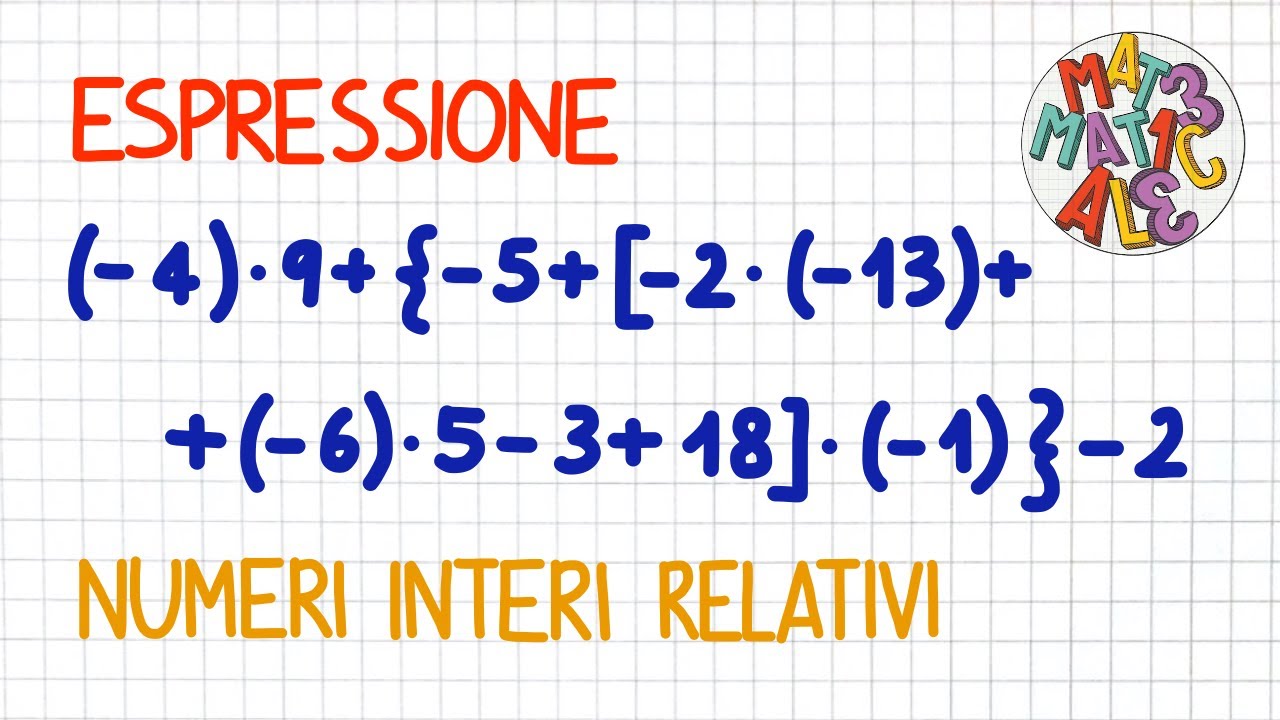ESPRESSIONE 2 NUMERI INTERI RELATIVI addizione, sottrazione, moltiplicazione * _ NR45