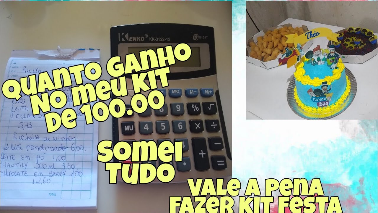 Quanto Ganho no kit festa atualizado 130.00