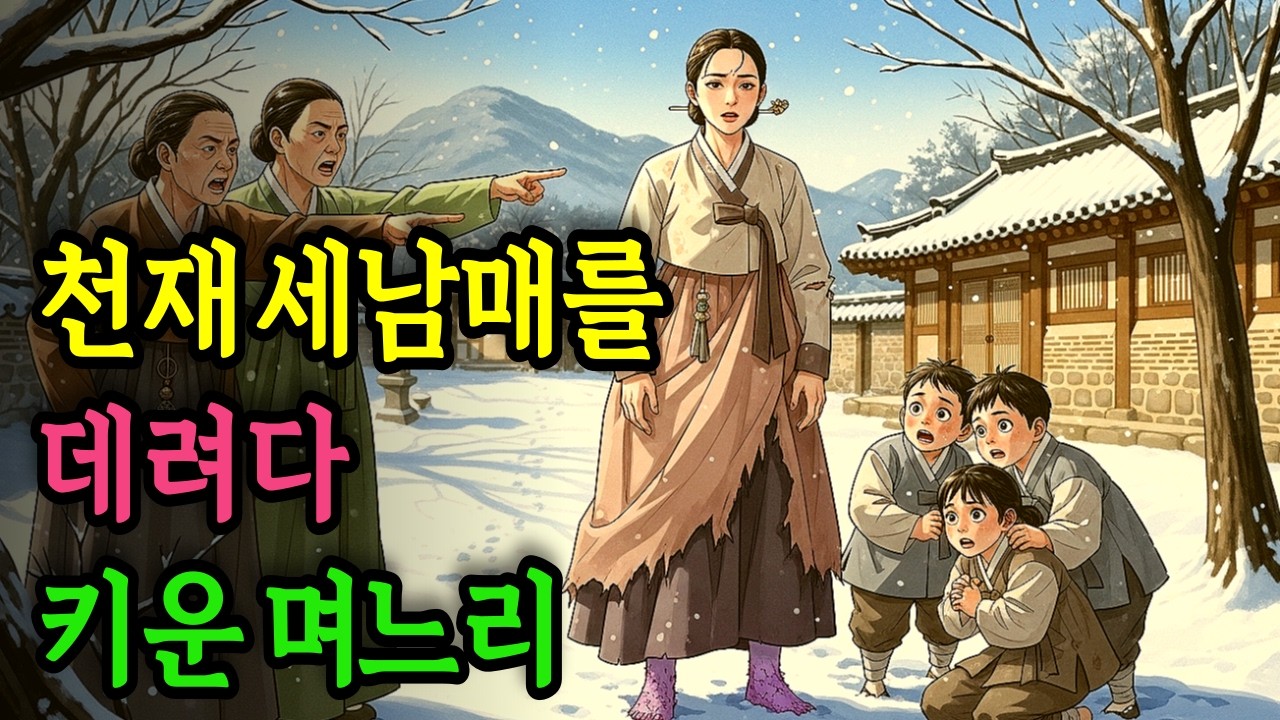 쫒겨난 며느리,천재 삼남매를 구한 사연... 전 재산 오십 냥으로 산, 세 남매의 정체 | 야담이야기ㅣ조선야담 | 전설,설화ㅣ옛날아야기ㅣ민담,야사 ㅣ 수면동화