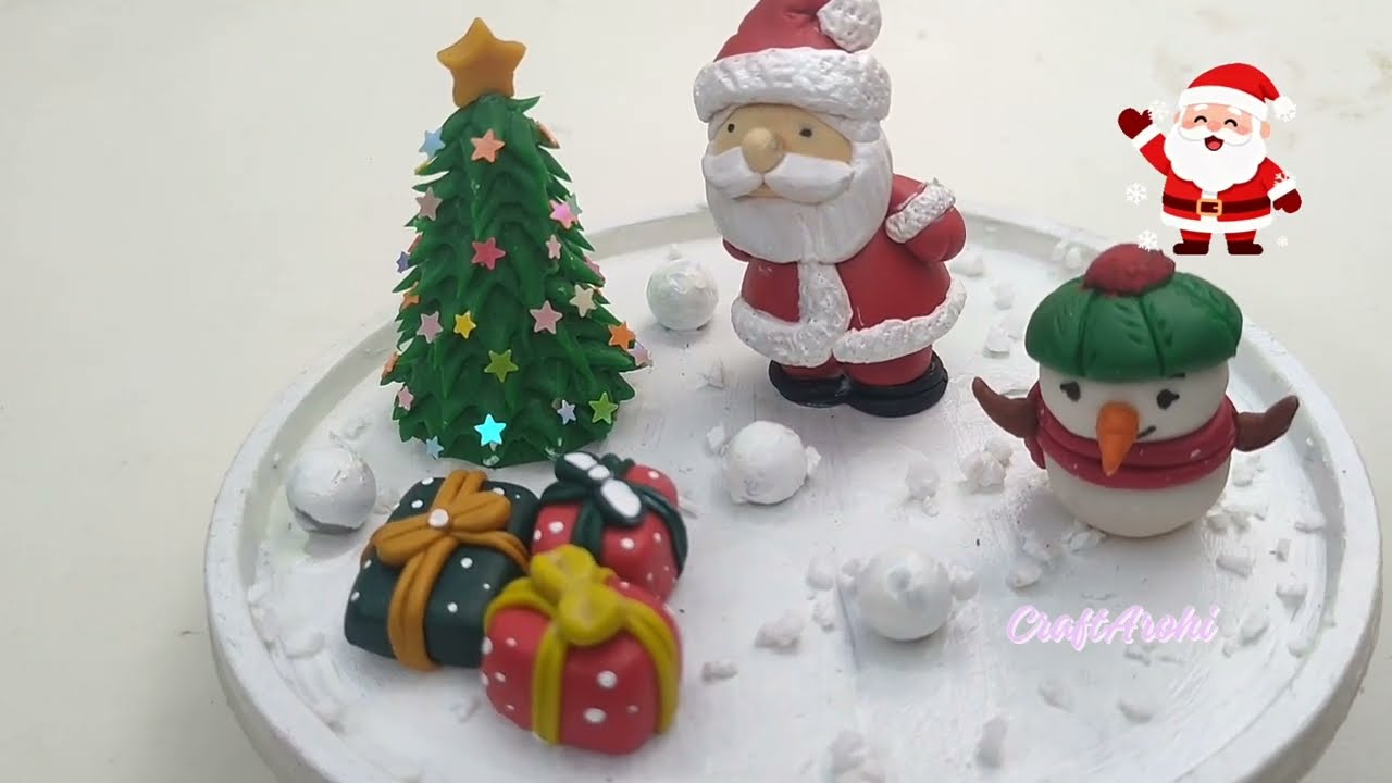 How To Make Christmas decoration idea! 🎅DIY Christmas Special Claycraft!🌲Santa Claus Easy Clay Craft