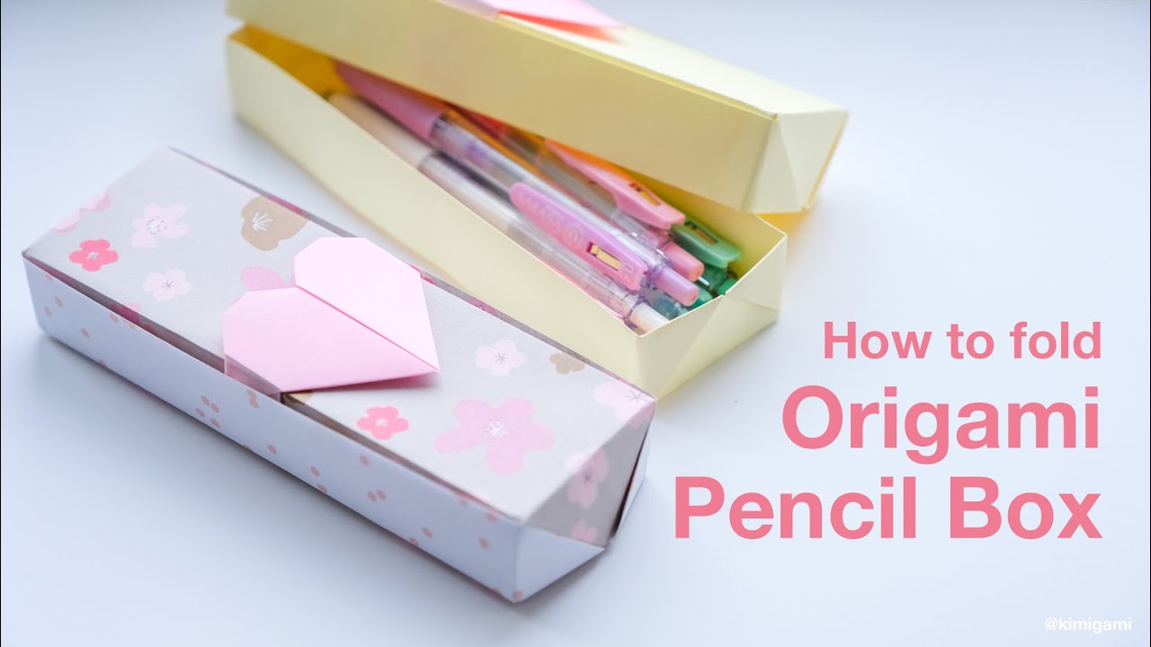 How to fold Origami Heart Pencil Box