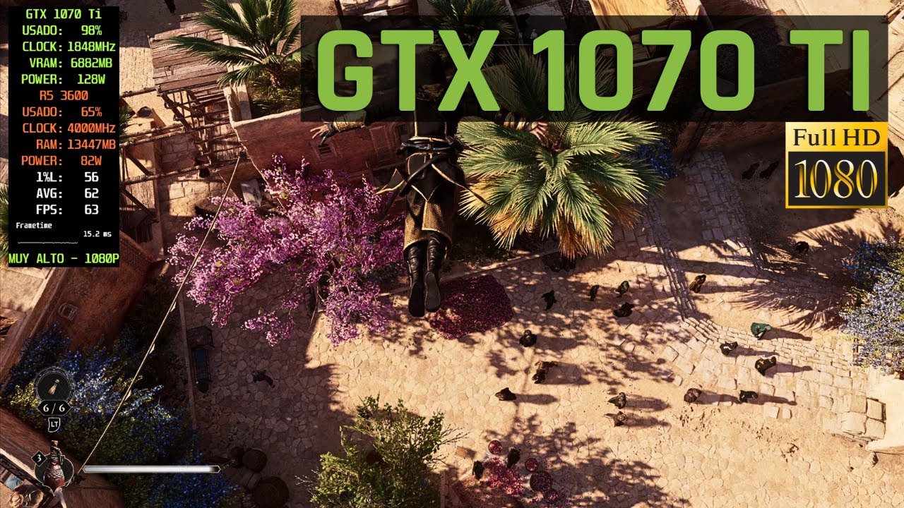 Assassin's Creed Mirage - GTX 1070 Ti (2025) | Bajo-Ultra | 1080p Benchmark Fast