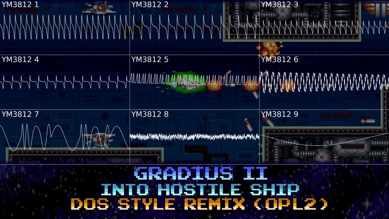 Gradius 2 - Into Hostile Ship - DOS Style Remix (YM3812 / OPL2)