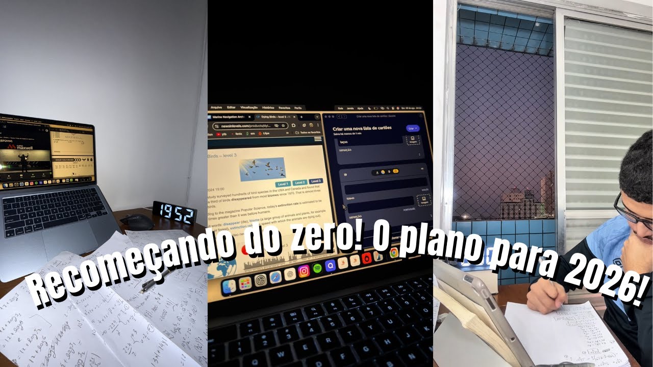 COMO VOU ESTUDAR EM 2026 PARA EFOMM + QUAIS CURSOS VOU USAR ESSE ANO + FINALIZANDO SEMANA 2 E 3 🙏📚