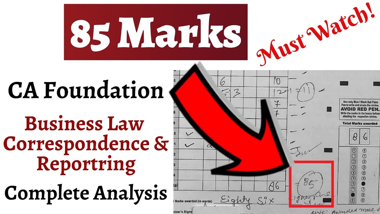 85 Marks in CA Foundation Paper 2 || Know the Strategy and Writing Format to Gain Excellent Marks