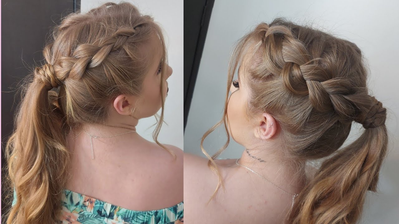 Penteado com trança para festa/casamento