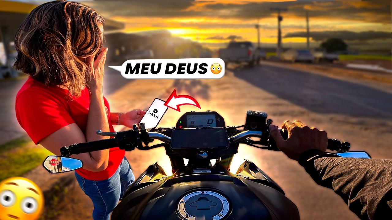 PASSAGEIRA se assustou com a mt 03 no uber moto !!