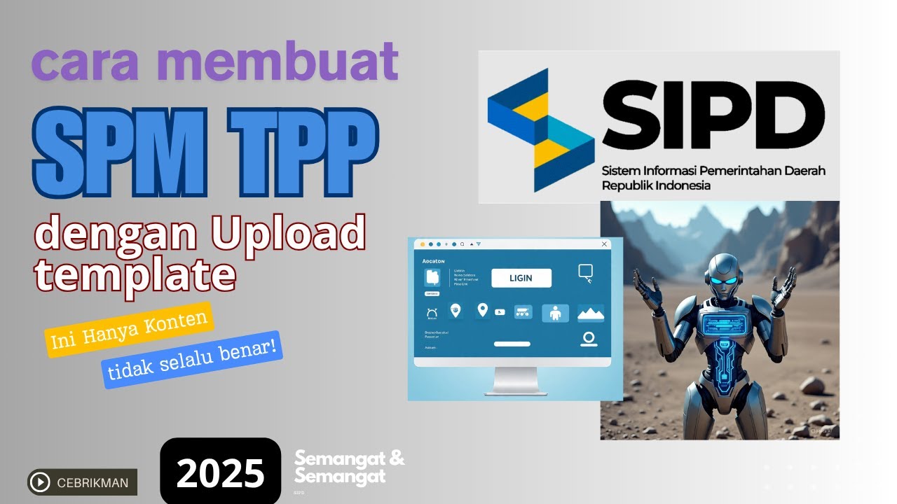 SIPD RI: Cara membuat SPM TPP terlampir (upload template)