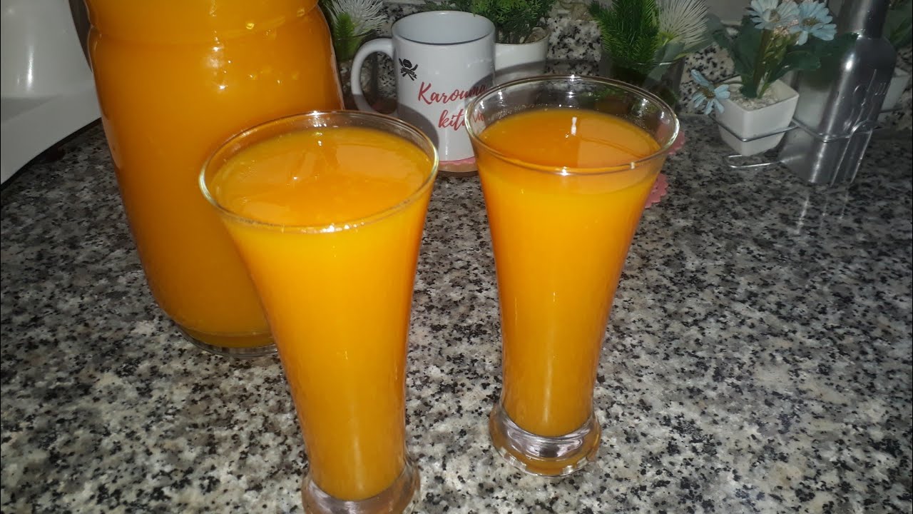 عصير🍹 بالكرعة الحمراء (اليقطين) لذيذ صحي + صالح لجميع المناسبات كيخرج حتال10لتر