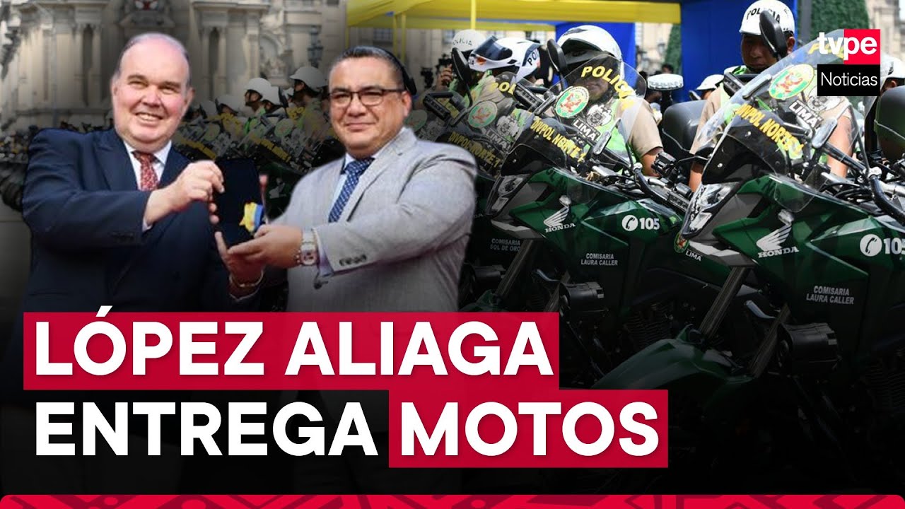 Rafael López Aliaga entrega más de 600 motos al Ministerio del Interior para lucha contra el crimen