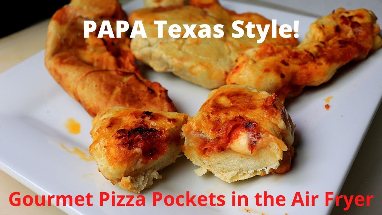 Gourmet Pizza Pocket in the Air Fryer, PAPA Texas Style! #doughpress #airfryer