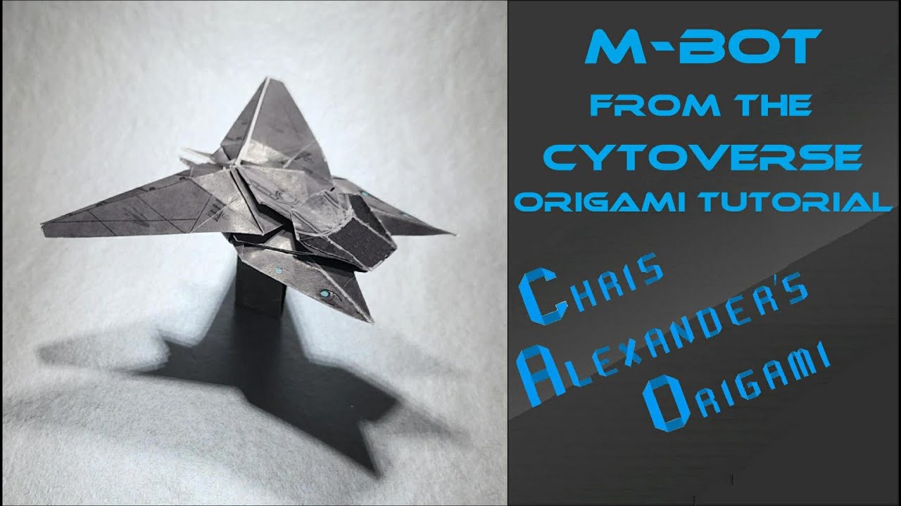 Chris Alexander's Origami: M-Bot Starfighter as seen in the Cytoverse novels by Brandon Sanderson