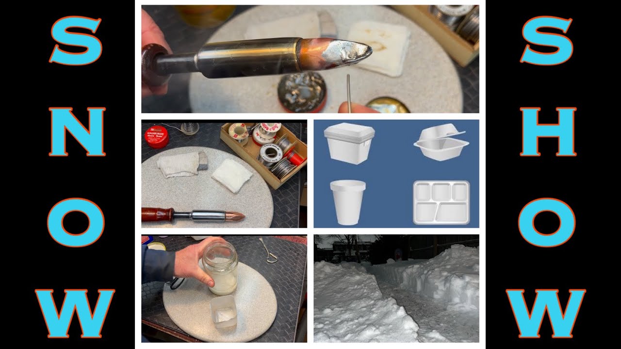 Tinning A Soldering Iron- Fun With Extruded and Expanded Polystyrene. Snow Results-