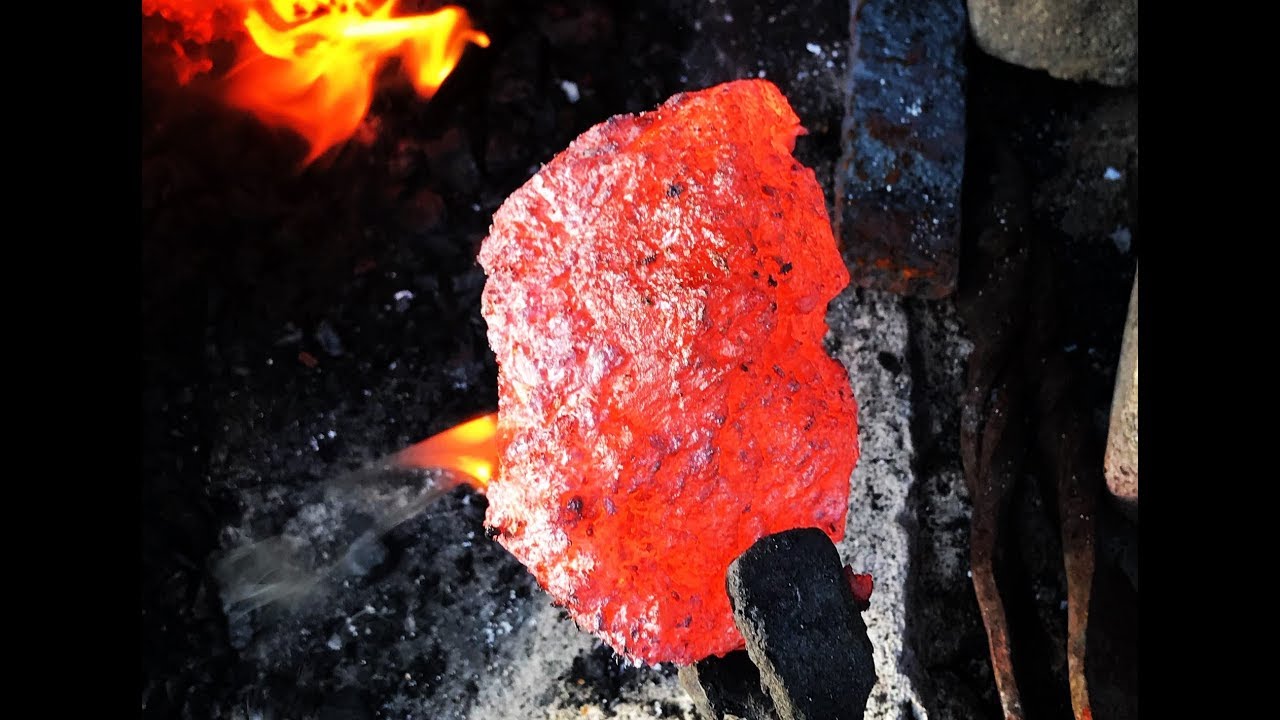 Forging a meteor for meteorite damascus