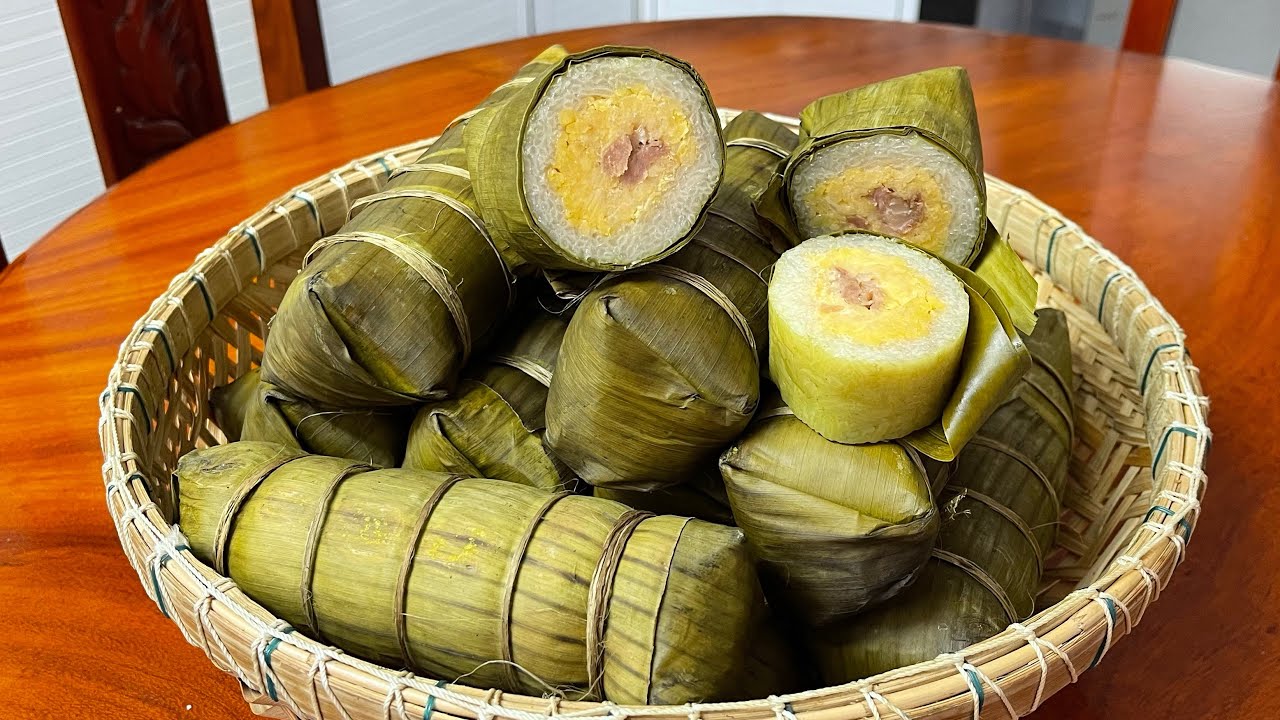 របៀបវេចនំអន្សមជ្រូក ល្អទាំងរូបរាង និង រសជាតិ || Glutinous Rice Cake with Pork and Mung Bean Filling