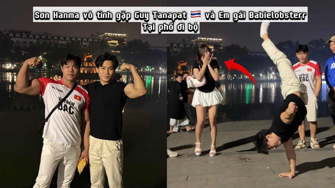 Сон Ханма случайно встретил Гая Танапата и его сестру Бабилобстерр 🇹🇭 на пешеходной улице // SONH...