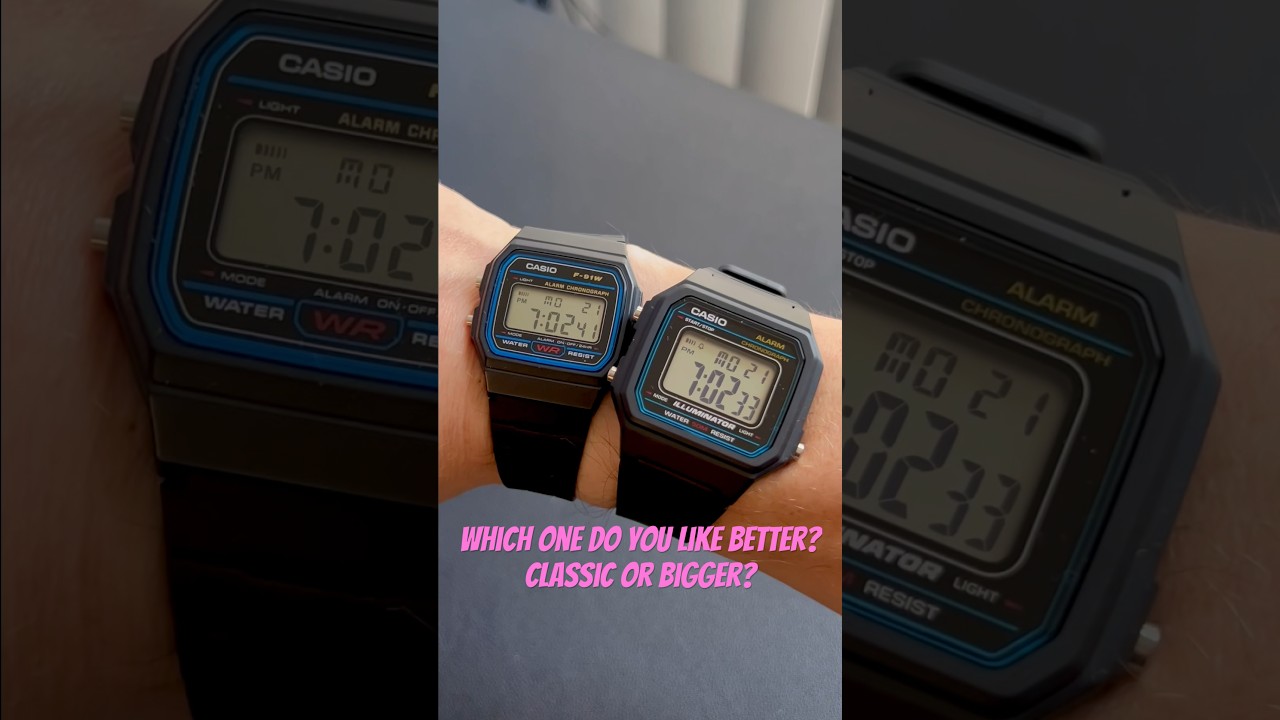 Choose Your Watch - Big Brother or Classic? Casio W-217-H vs F91W #casio #vintage #digital