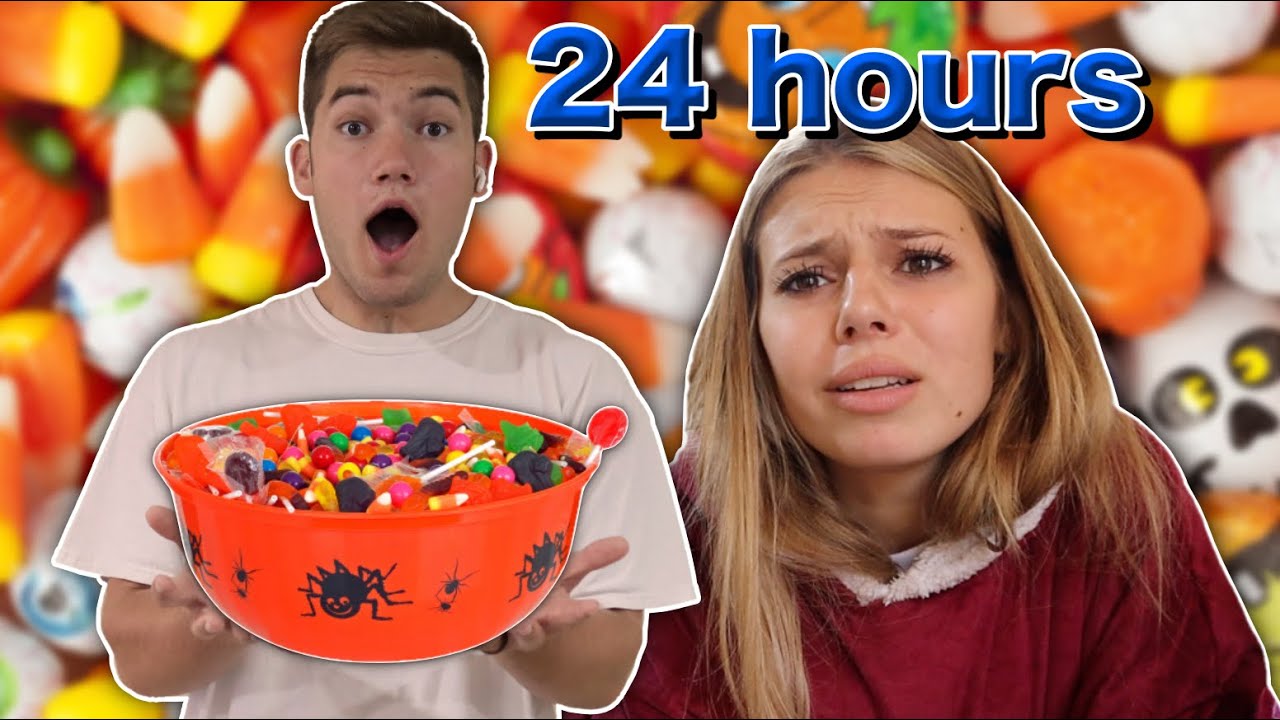 Only eating HALLOWEEN CANDY for 24 HOURS!