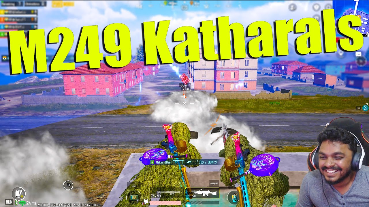 Team Full Of M249 Katharals - Whole Lobby Scared US - Pubg - Bgmi #passionofgaming #srbzeus #tamil