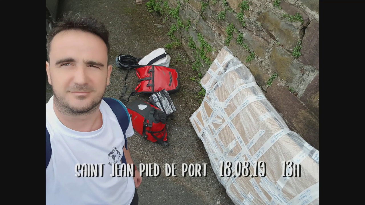 El CAMINO francés en BICI. CAMINO de SANTIAGO Día#1. Saint Jean Pied de Port - Espinal