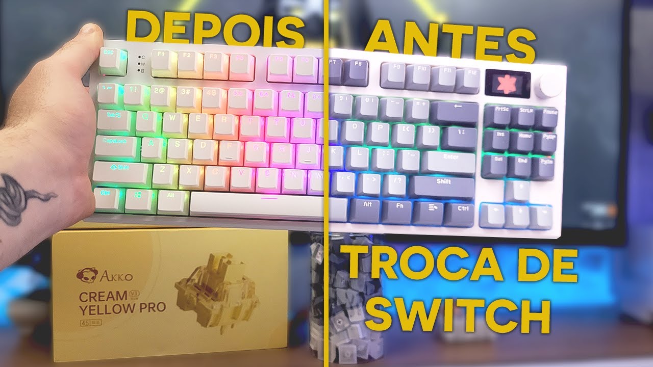 Personalizando Attack Shark K86 Melhor Teclado Mecânico Custo Beneficio!! Como trocar switches??