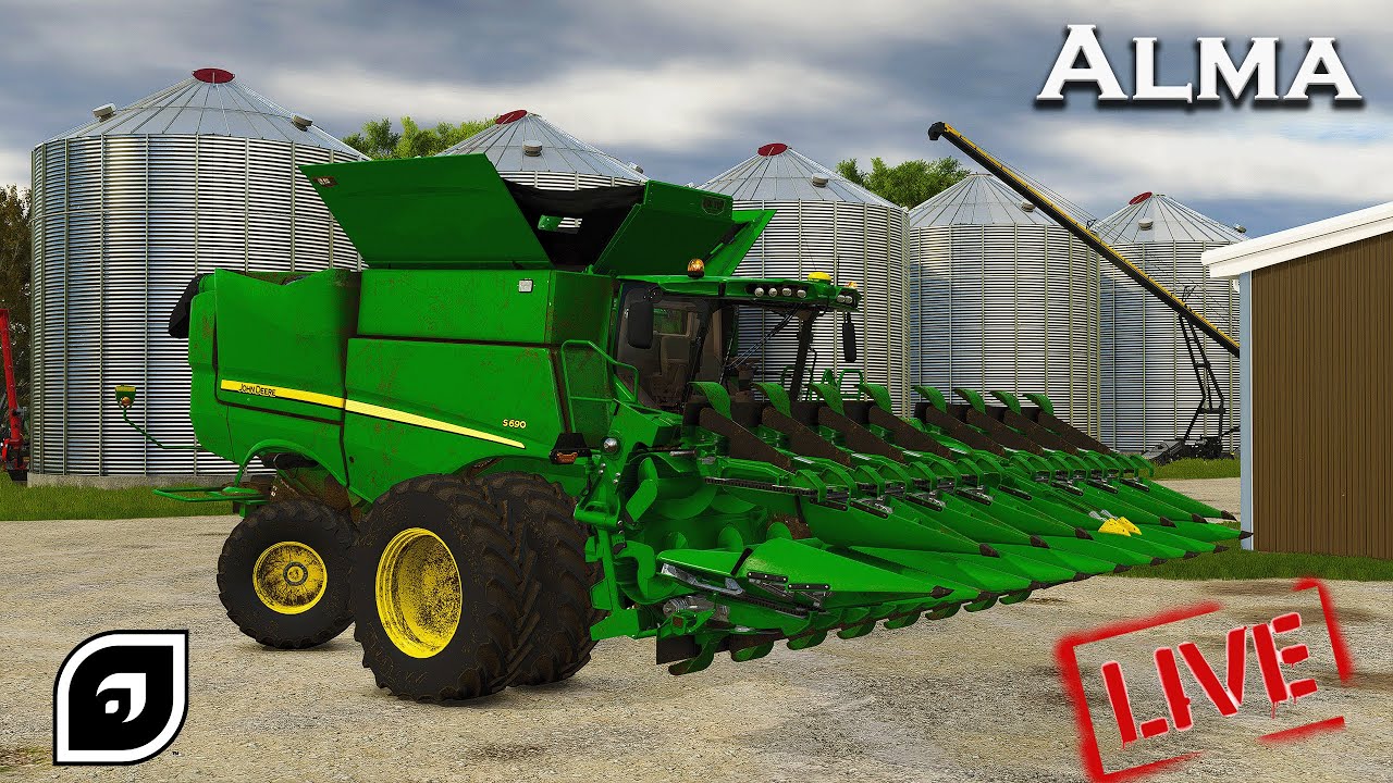 🔴LIVE🔴 *Live Recording* This corn won't harvest itself!! Alma Fs25