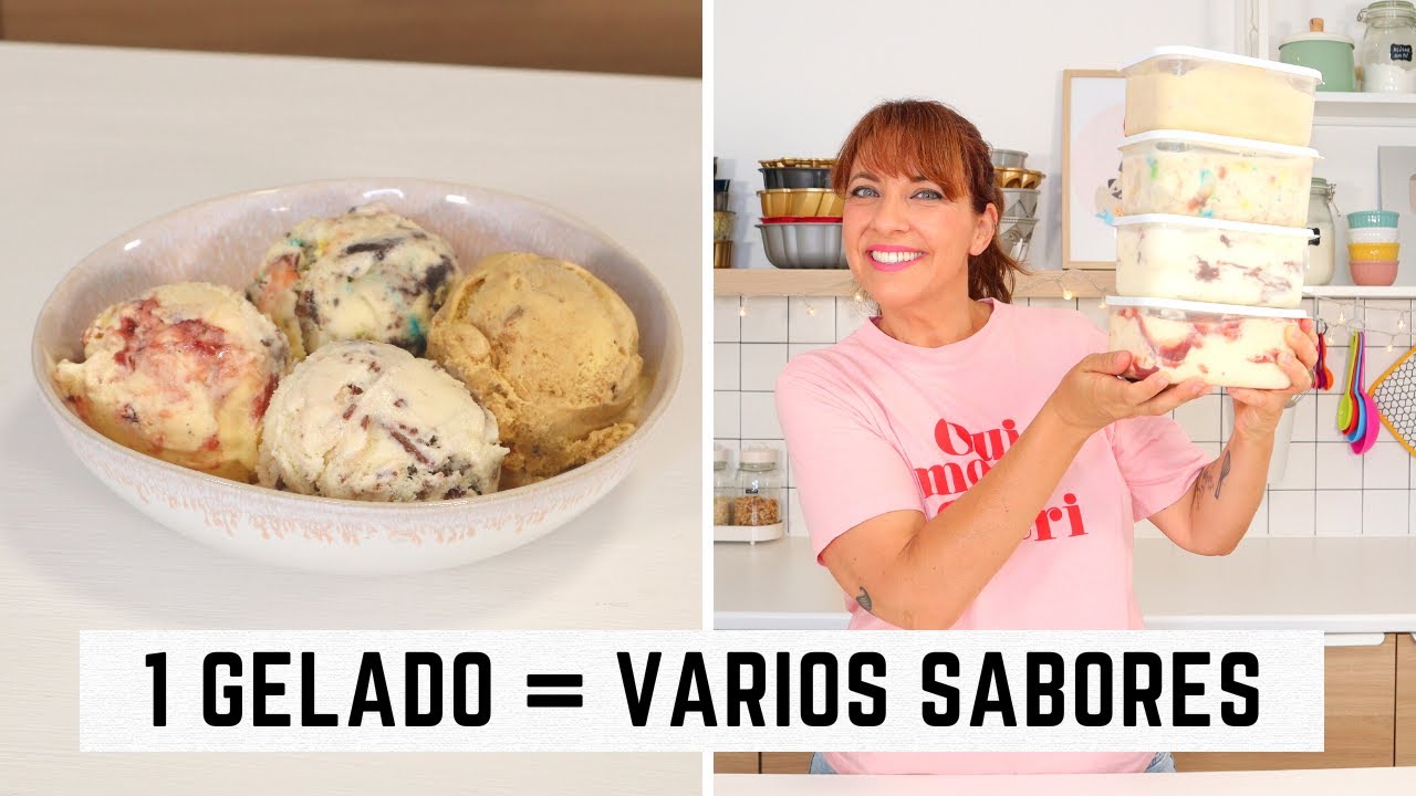 Com gelado de baunilha aprende a fazer vários outros sabores: Oreo, M&m's, Kinder, Nutella, etc.