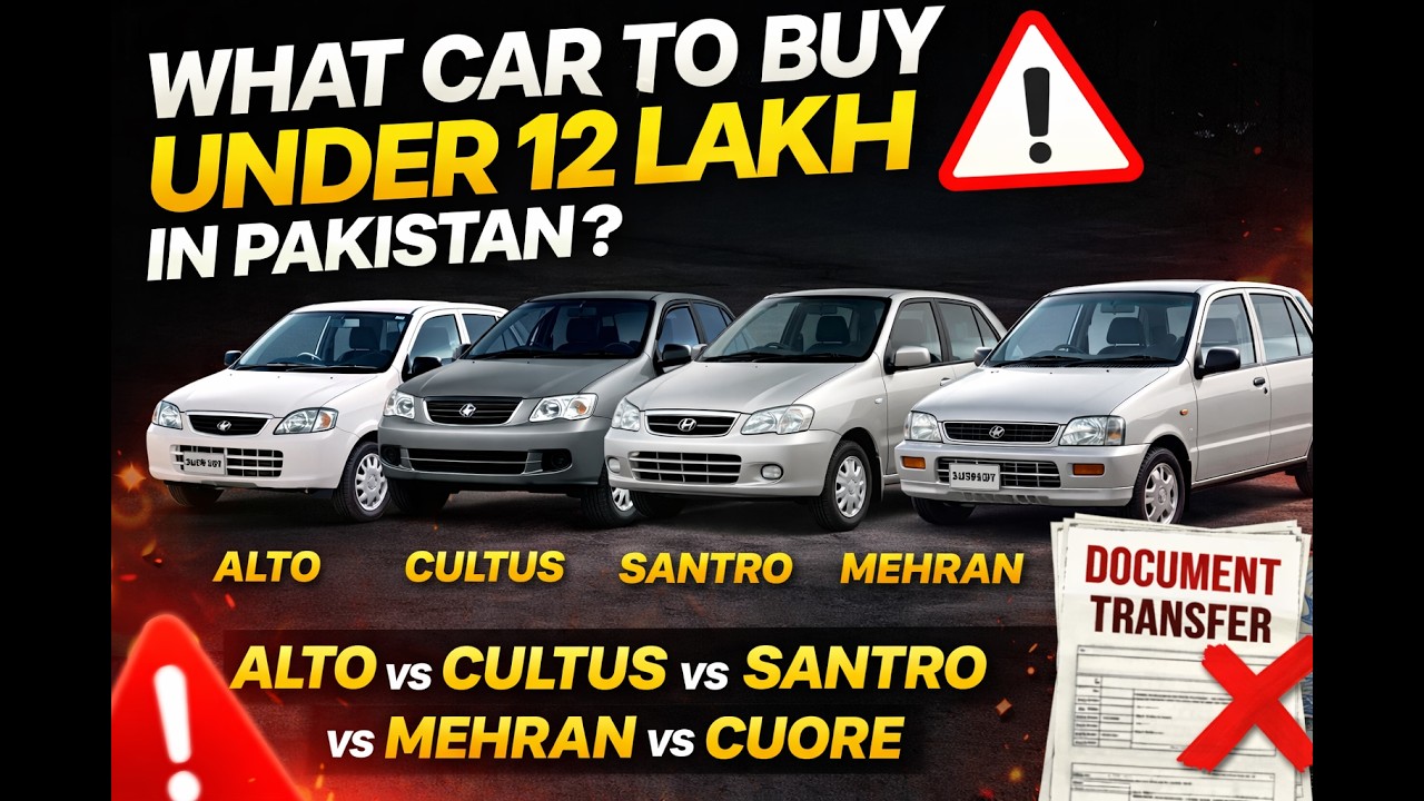 What Car to Buy Under 12 Lakh in Pakistan? Alto vs Cultus vs Santro vs Mehran vs Cuore