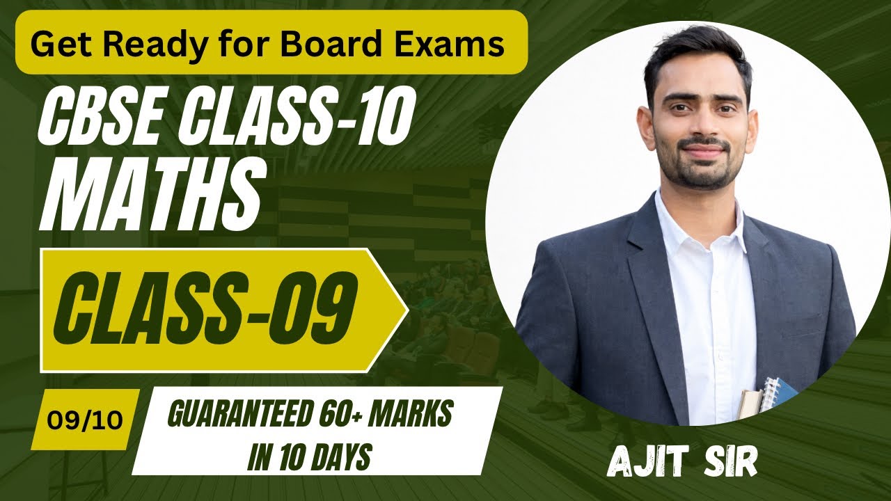 Day 09 | Class X maths Rapid Revision | Prepare for CBSE Board Exams | Ajit Sir
