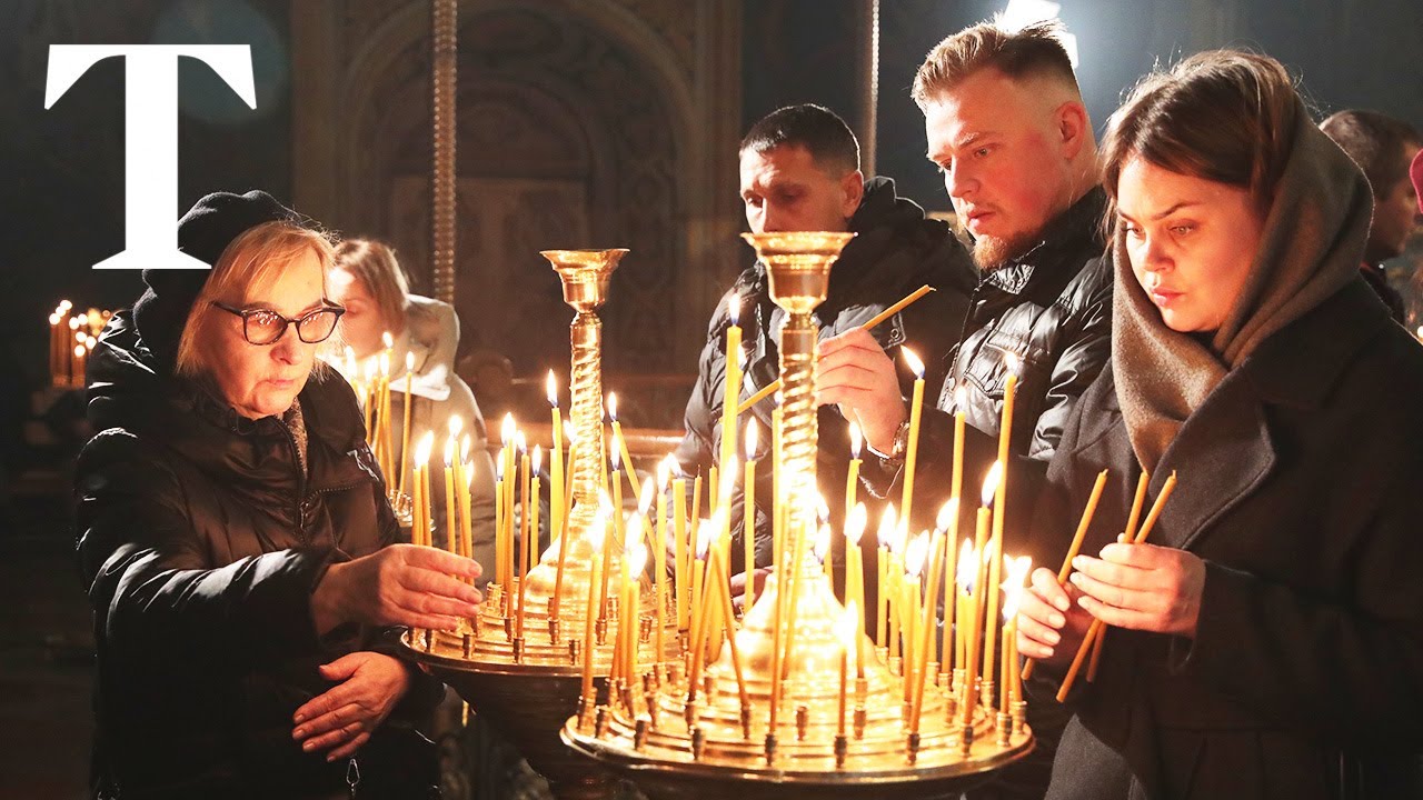 LIVE: Ukrainians celebrate Christmas at St Michael's Cathedral in Kyiv
