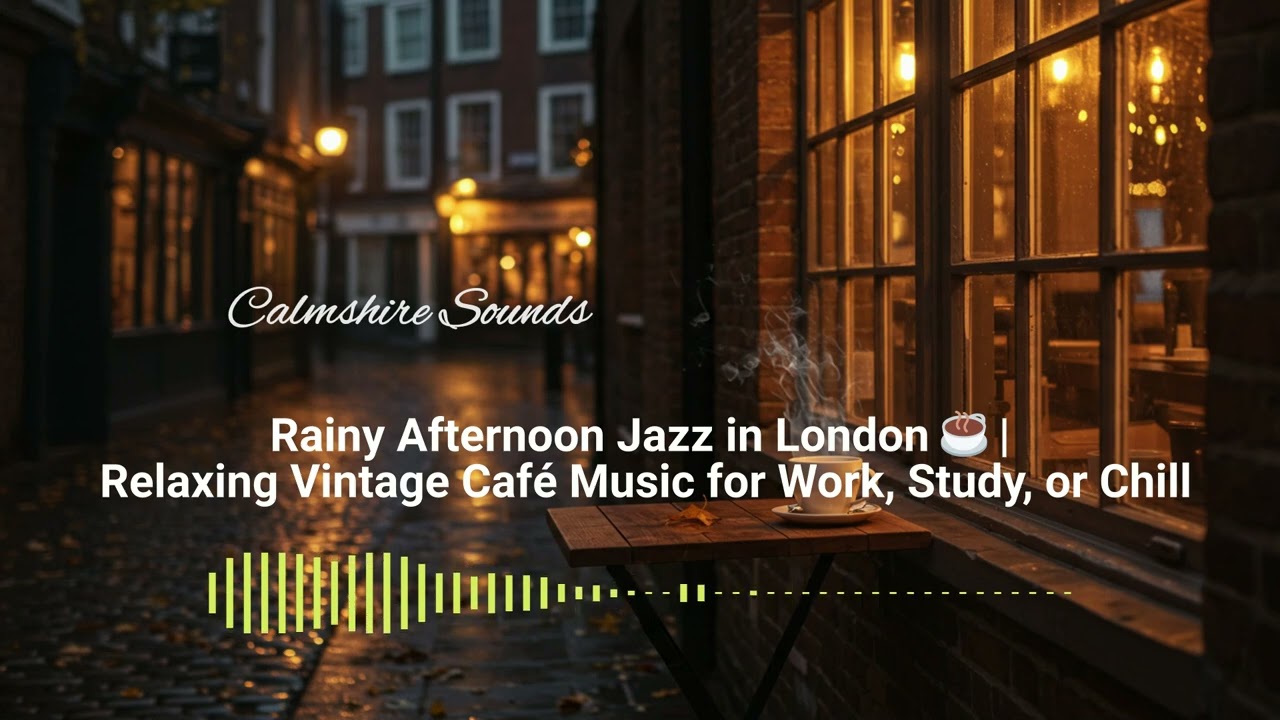 Rainy Afternoon Jazz in London ☕ | Relaxing Vintage Café Music for Work, Study, or Chill