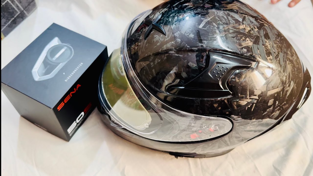 Axor Apex Forged Carbon Fiber Helmet Installing Intercom Sena 50S  