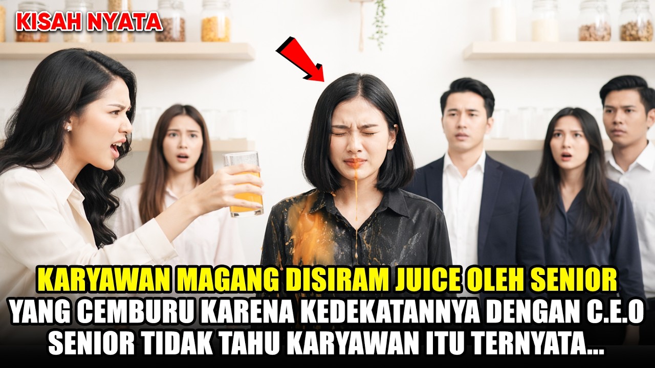 GEGER‼️Karyawan Baru Di Siram Juice Oleh Senior Ia Tidak Tahu Kalau Pegawai Baru Itu Ternyata