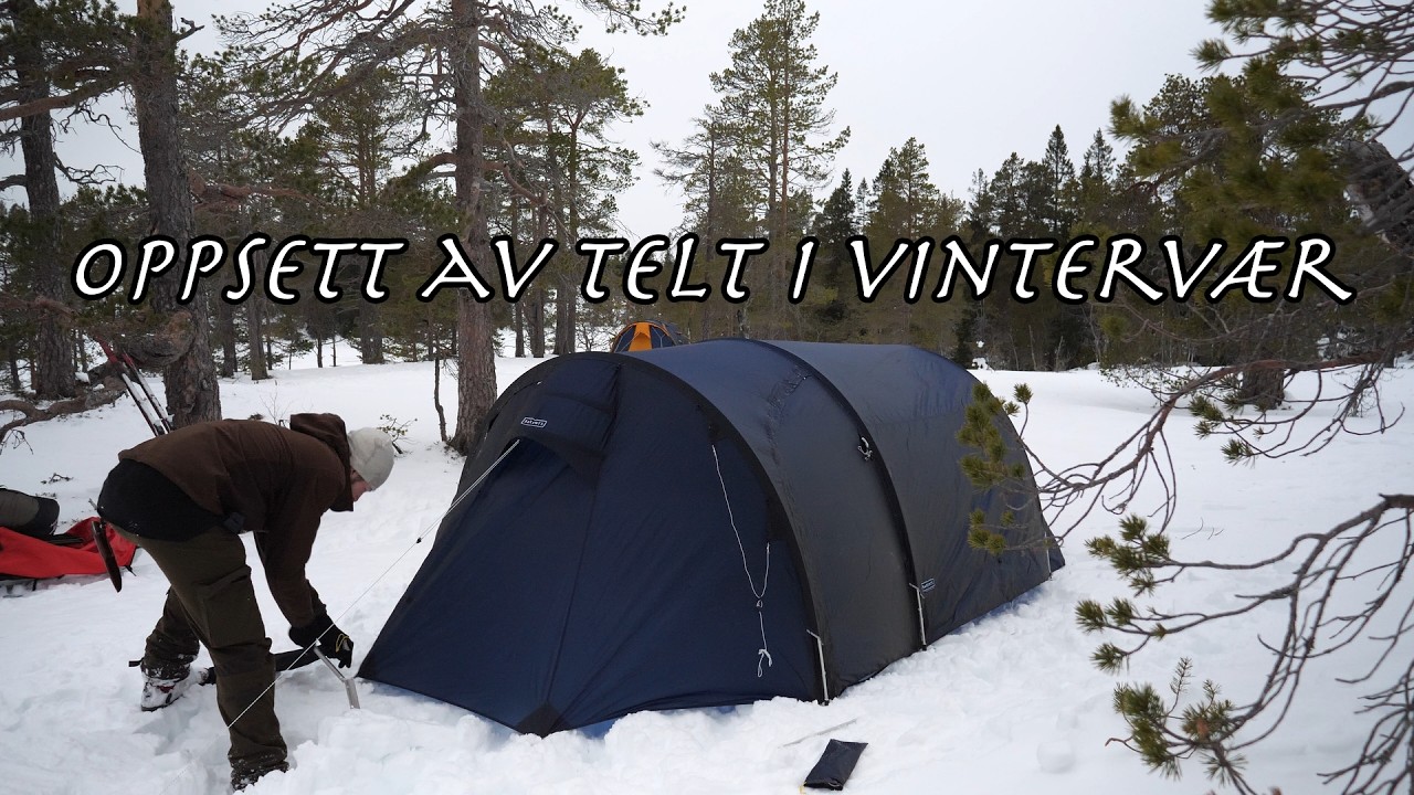 Hvordan sette opp telt p&aring; vinteren, Barents Trollheimen 3 ultralight