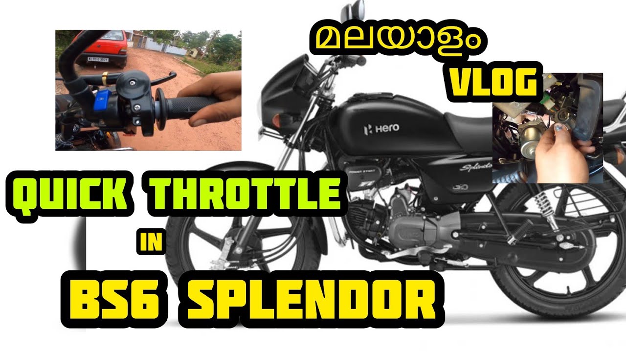 quick throttle in bs6 splendor | splendor modified | splendor modified malayalam | splendor | hero