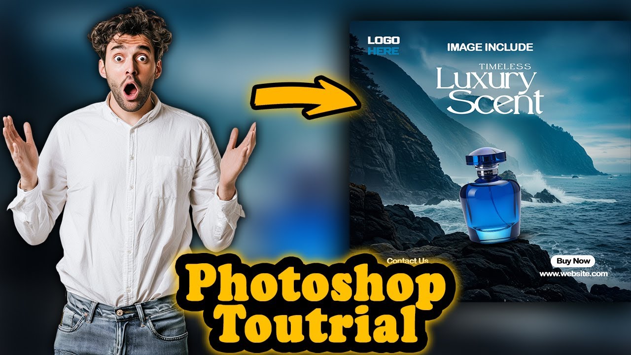 How to create Perfume poster in photoshop Tutorial | How to make perfume poster in photoshop
