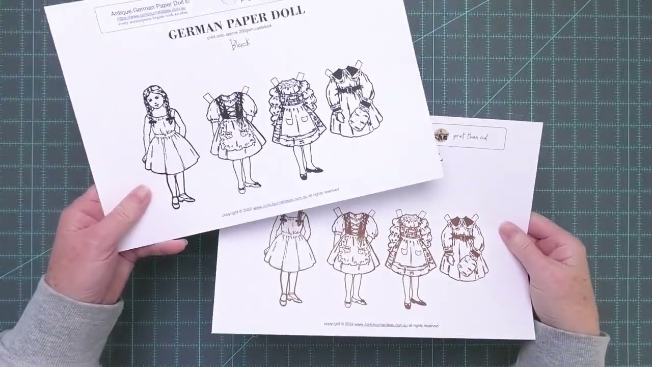 Paper Doll Fussy Cut Fun (Vintage German paper doll)