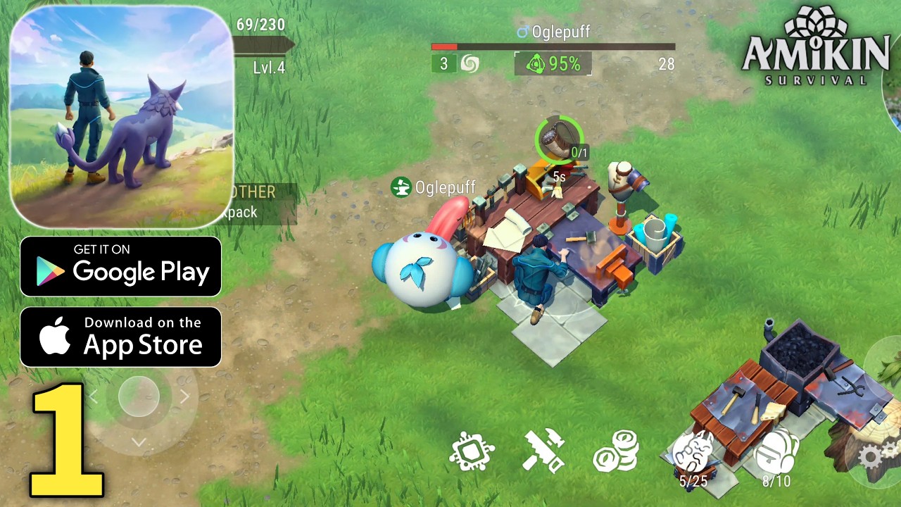 Amikin Survival Global Launch Gameplay Walkthrough Part 1 (ios, Android)