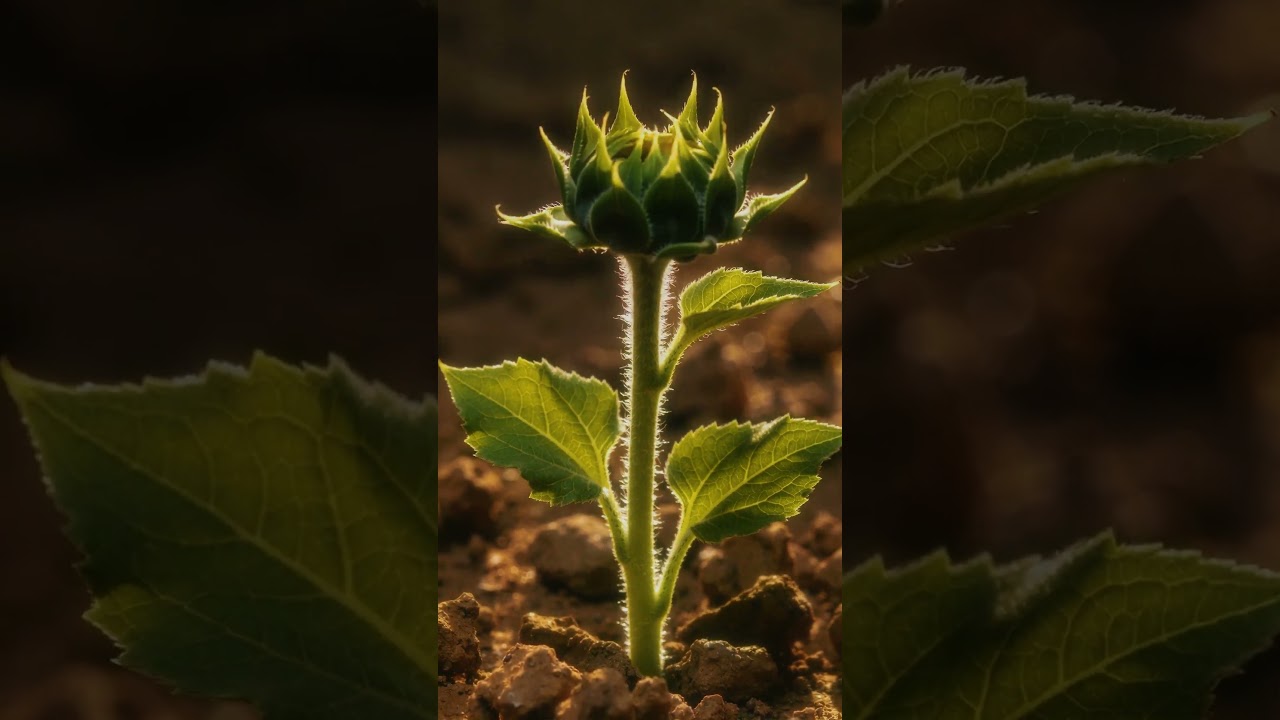 A Sunflower Awakens in 4K  Slow Motion Timelapse of Nature&rsquo;s Beauty #4KNatureVideo #SlowMotionBeauty