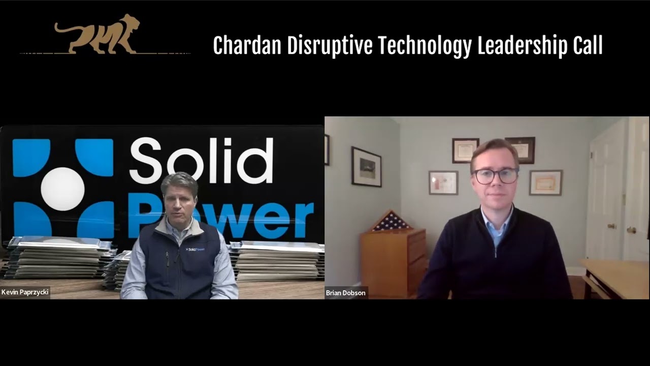 Chardan Battery Technology Virtual Conference Series ft. Solid Power (SLDP)
