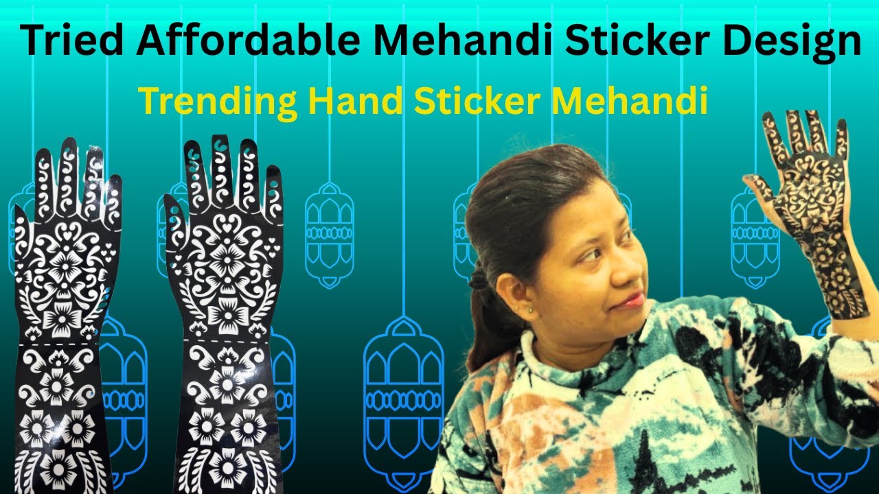Mehandi Sticker for Hands😍 | Perfect for Beginners #mehandi #mehandidesigns #vlog 45