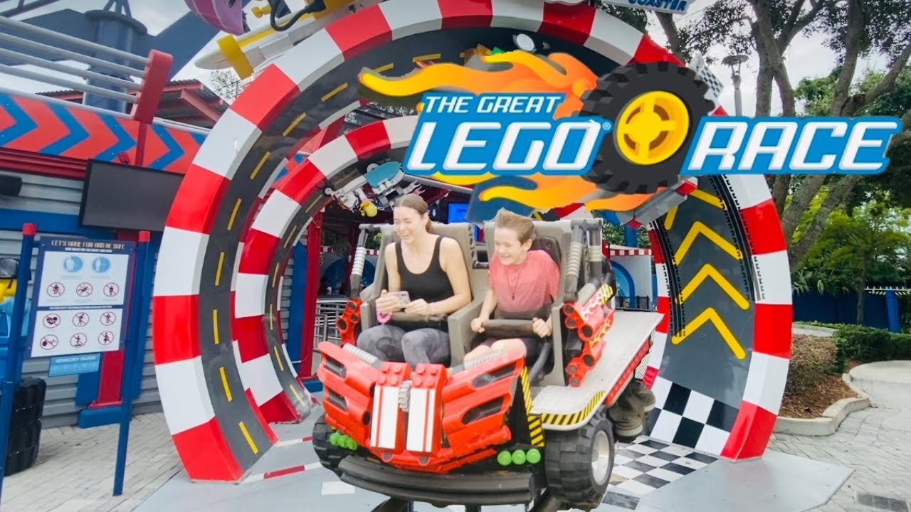 The Great Lego Race Roller Coaster at Legoland Florida | Legoland Florida Roller Coaster