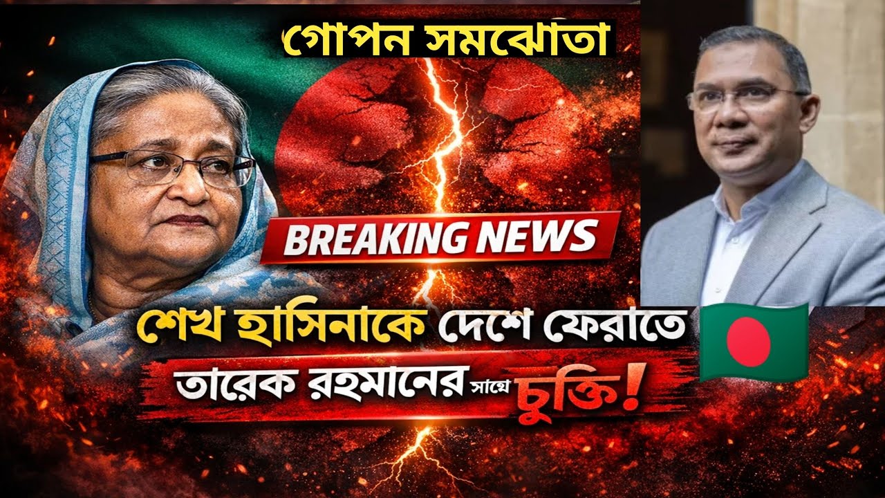 শেখ হাসিনাকে দেশে ফেরাতে তারেক রহমানের সাথে গোপন সমজোতা 🤫  #বাংলাদেশ #news #somoytv #সকাল #খাবার 