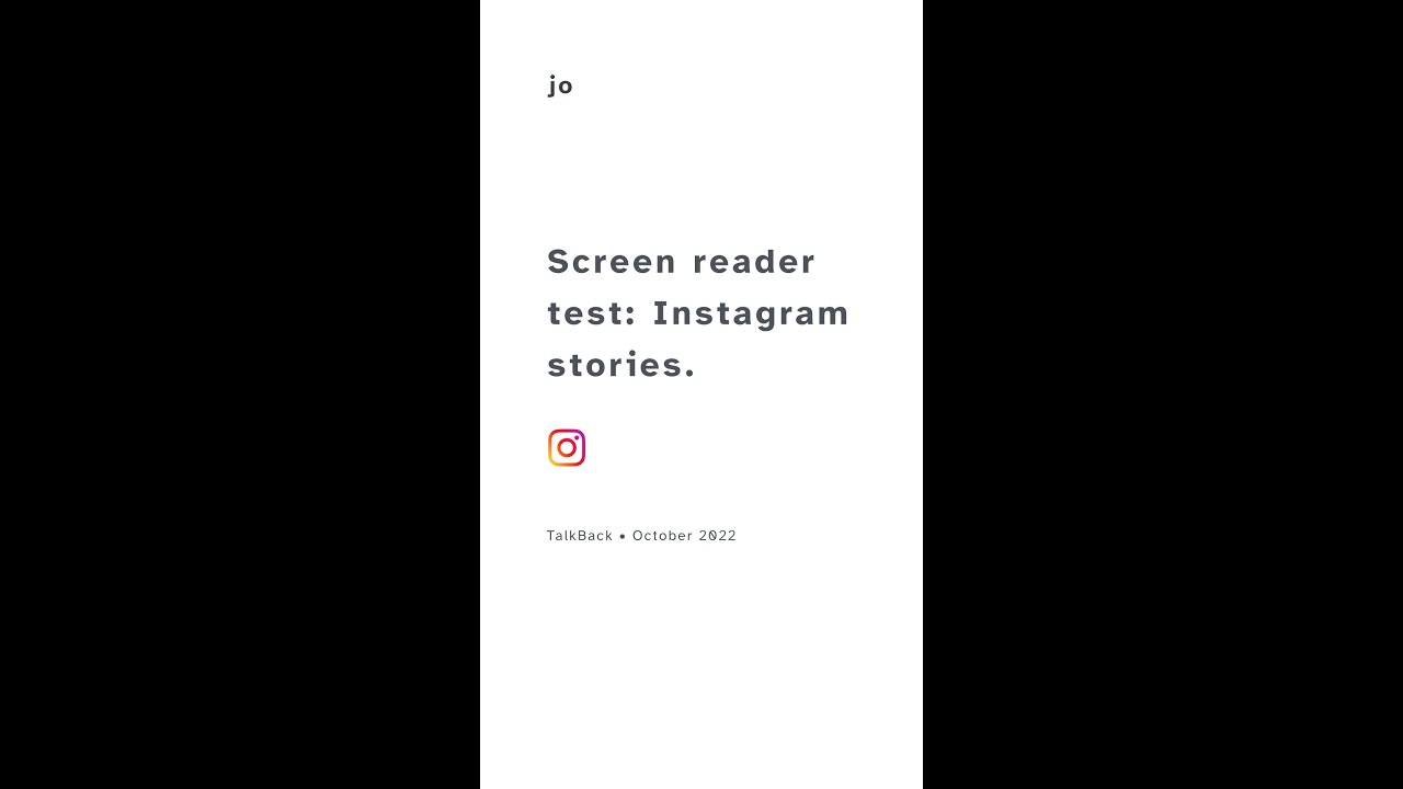 Screen Reader Test: Instagram Stories