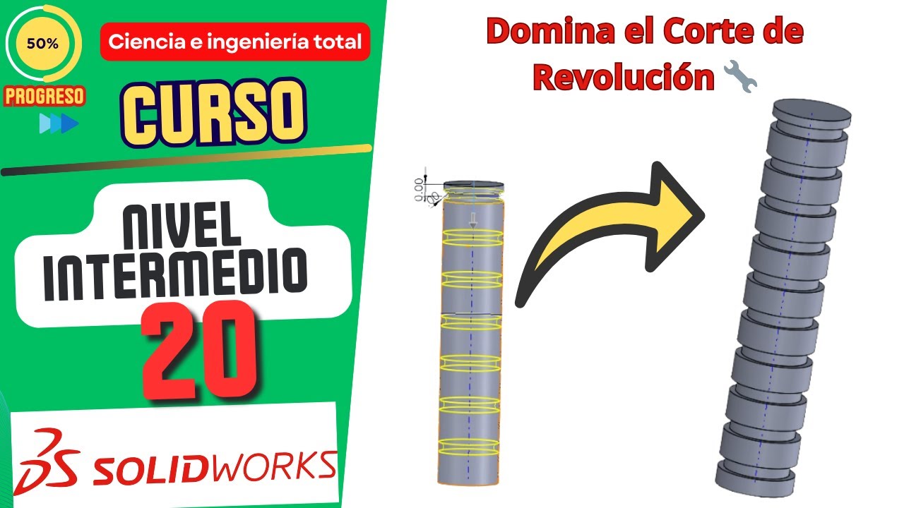 Cómo Usar el Corte de Revolución en SolidWorks 🔧 Tutorial Nivel Intermedio