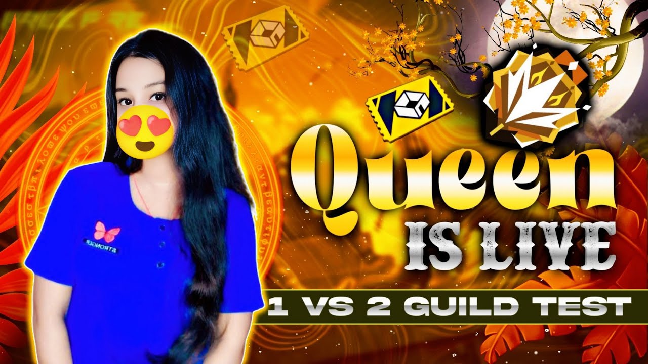 🔴1 Vs 2 GUILD TEST LIVE | GIRL GAMING+CUSTOM ROOMS 😍 