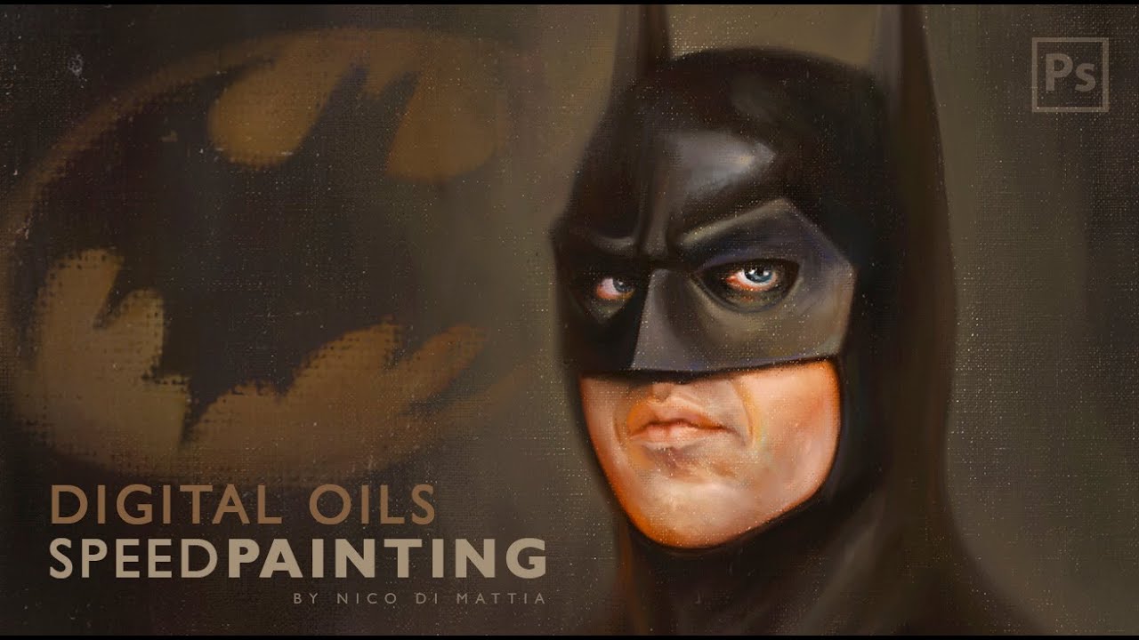 Painting BATMAN - Time lapse & Photoshop tips