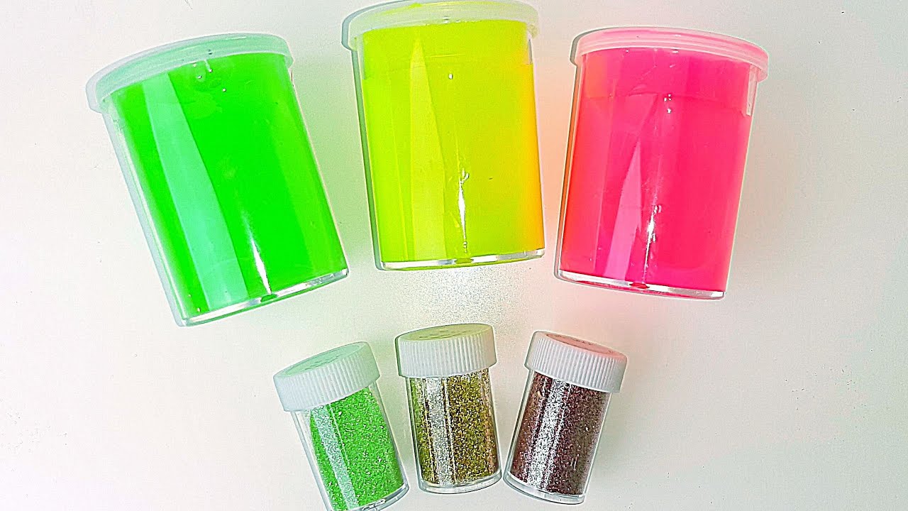 Neon slime Mix three Water Slimes Sofi Magic Slime