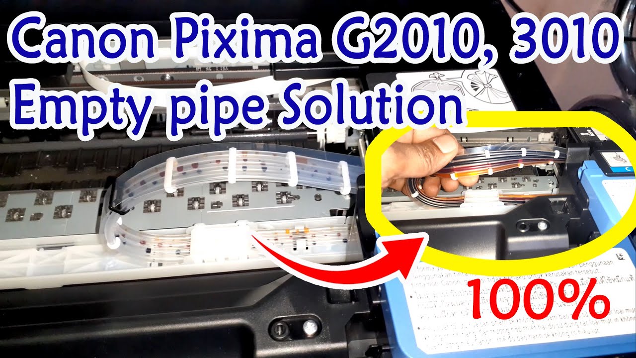 Canon G2010 Empty ink pipes | Blank Print | Air in Pipe | P08 Error | Canon Pixima G2010