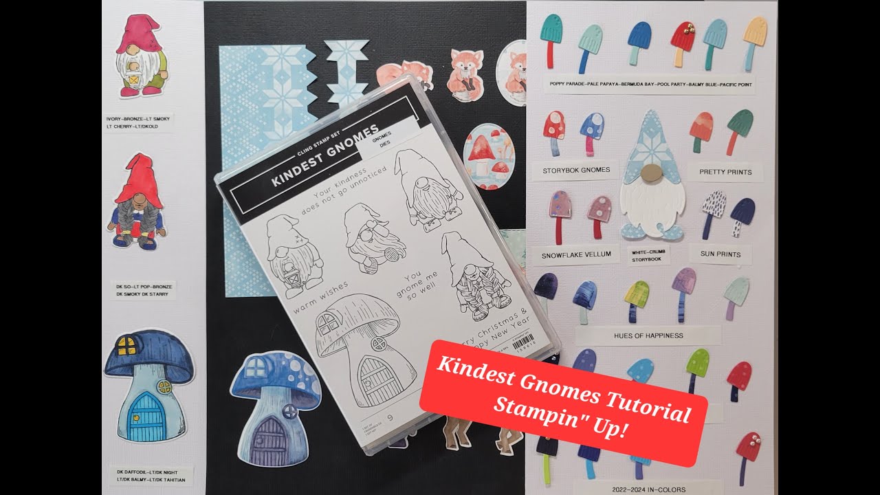 Kindest Gnomes Tutorial Stampin' Up! #StampinUp #KindestGnomes #Cards #CardTutorials